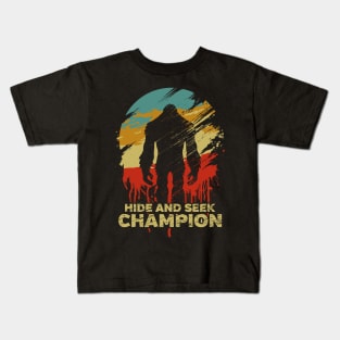 Bigfoot Hide And Seek Champion Kids T-Shirt